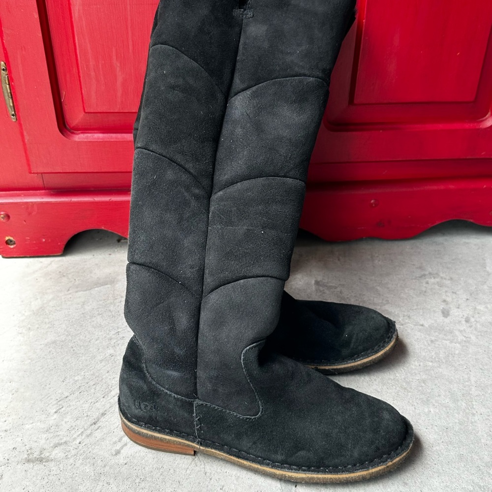 UGG Black suede classic tall fall/winter boots